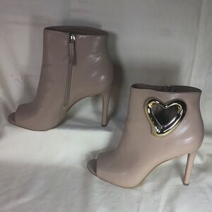 INC International Concepts Tan Peep-Toe Heeled Boots